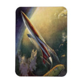 Raumflugzeug-Erde der Vintagen Science Fiction Magnet (Vertikal)