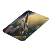 Raumflugzeug-Erde der Vintagen Science Fiction Magnet (Linke Seite)