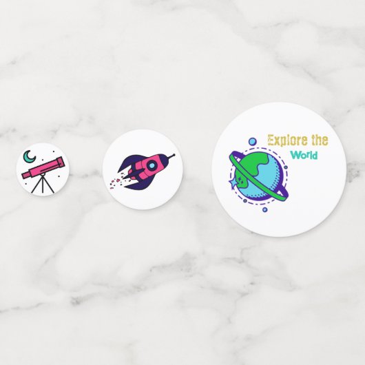 Raumflugzeug Konfetti (Vorderseiten)