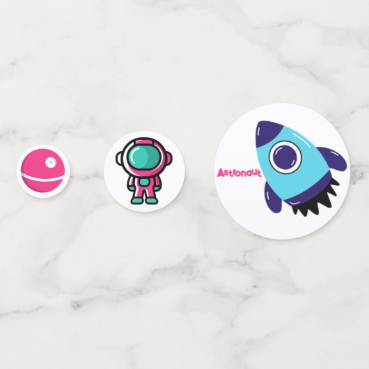 Raumflugzeug Konfetti (Rückseiten)