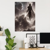 Raumflugzeuge | AI Art Poster (Heimbüro)