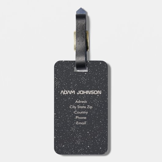 Raumforschung Galaxy Universe Star Personalize Gepäckanhänger (Rückseite vertikal)