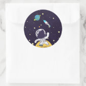 Raumforschung im Weltraum Runder Aufkleber (Tasche)