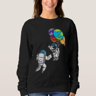 Raumforschungskolon Astronaut Planet Ballon Outers Sweatshirt