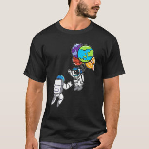 Raumforschungskolon Astronaut Planet Ballon Outers T-Shirt
