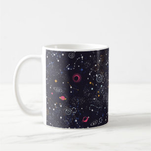 Raumgalaxie-Konstellation nahtlos Kaffeetasse