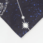 Raumgalaxie-Konstellation nahtloses Muster Fleecedecke (Ecke)