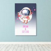 Raumgalaxie Moon Astronaut Leinwanddruck (Insitu (Holzboden))