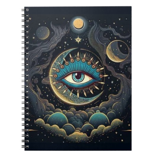 Raumgalaxie Moon Eye Notizblock (Vorderseite)