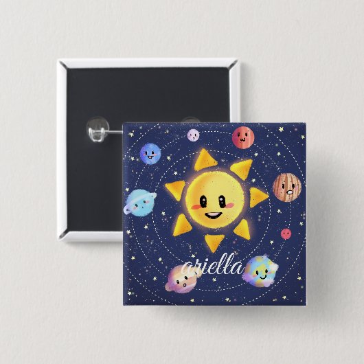 Raumgalaxie Planeten Button (Vorne & Hinten)