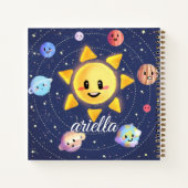 Raumgalaxie Planeten Notizblock (Rückseite)