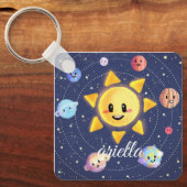 Raumgalaxie Planeten Schlüsselanhänger (Vorderseite)