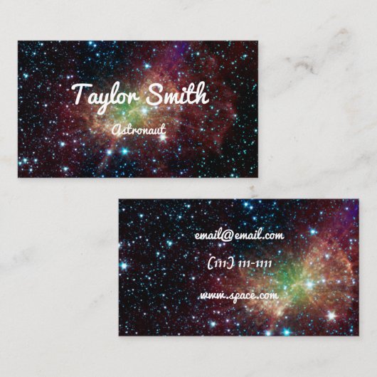 Raumgalaxie spielt moderne einfache Visitenkarte (Vorne/Hinten)
