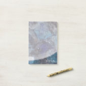 Raumgalaxie Wasserfarbene Mondsterne Personalisier Post-it Klebezettel (Auf Schreibtisch)