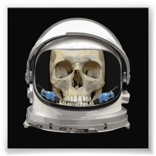 Raumhelm Astronaut Skull Fotodruck (Vorne)