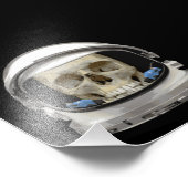 Raumhelm Astronaut Skull Fotodruck (Ecke)
