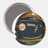 Raumhelm Magnet (Vorderseite/Rückseite)