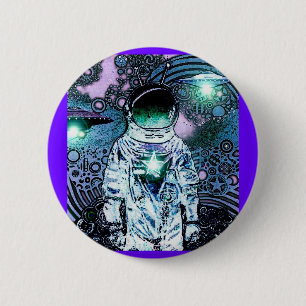 Raumheraus U.F.O. Astronaut Pinback Button