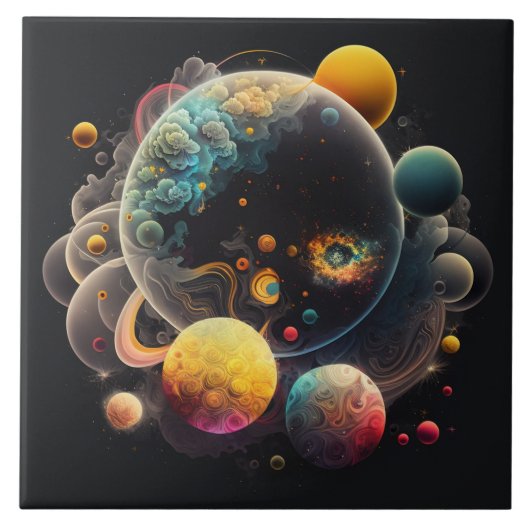 RaumInspiriert Wasserfarbe Fliese (Vorderseite)