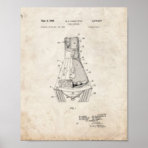Raumkapsel-Patent - Altes Aussehen Poster