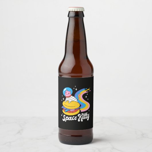 Raumkatze Bierflaschenetikett (Vorderseite)