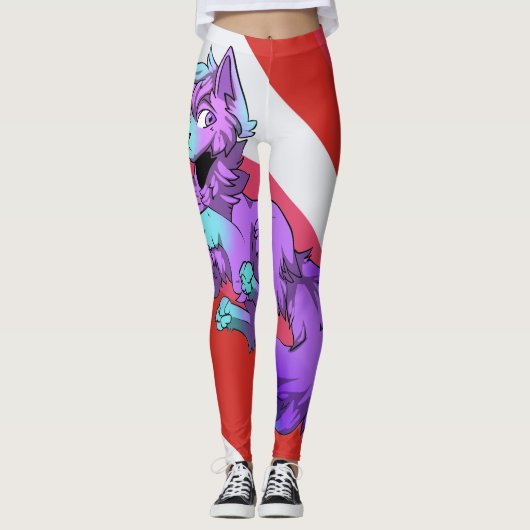 Raumkatze Leggings (Vorderseite)