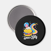 Raumkatze Magnet (Vorderseite/Rückseite)