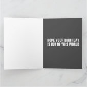 RAUMKATZE MIT TACOS GIANTE GEBURTSTAGSKARTEN KARTE (Innenseite)