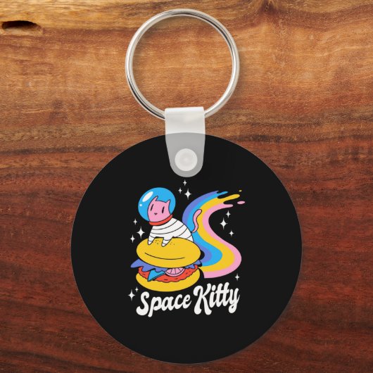 Raumkatze Schlüsselanhänger (Vorderseite)