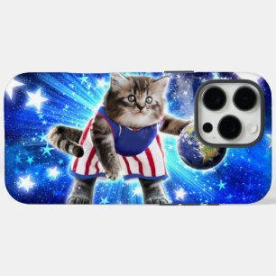 Raumkatze spielt Basketball iPhone 16 Pro Max Hülle