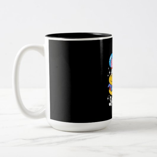 Raumkatze Zweifarbige Tasse (Links)