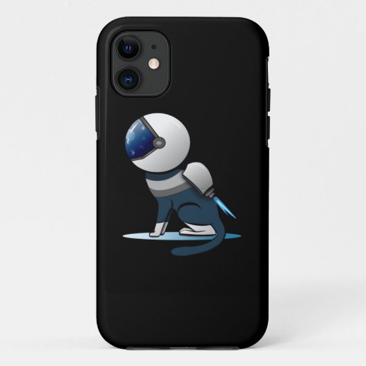 Raumkatzenflugzeug Case-Mate iPhone Hülle (Rückseite)