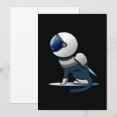 Raumkatzenflugzeug Einladung (Vorne/Hinten)