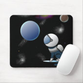 Raumkatzenflugzeug Mousepad (Mit Mouse)