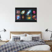 RAUMKUNFT #13 NEBULA LEINWANDDRUCK (Insitu (Schlafzimmer))