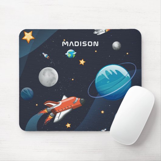 Raummuster Galaxie-Raketenstars Shuttle Mousepad (Mit Mouse)