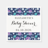 Raummuster, Planeten, Sterne, Galaxie, Babydusche Serviette (Vorderseite)