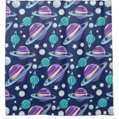 Raummuster, Planeten, Sterne, Galaxie, Kosmos Duschvorhang (Vorderseite)