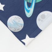 Raummuster, Planeten, Sterne, Galaxie, Kosmos Fleecedecke (Ecke)
