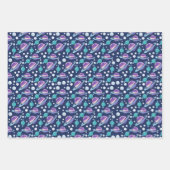 Raummuster, Planeten, Sterne, Galaxie, Kosmos Geschenkpapier Set (Vorderseite)