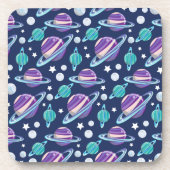 Raummuster, Planeten, Sterne, Galaxie, Kosmos Getränkeuntersetzer (Vorderseite)