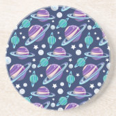 Raummuster, Planeten, Sterne, Galaxie, Kosmos Getränkeuntersetzer (Vorne)