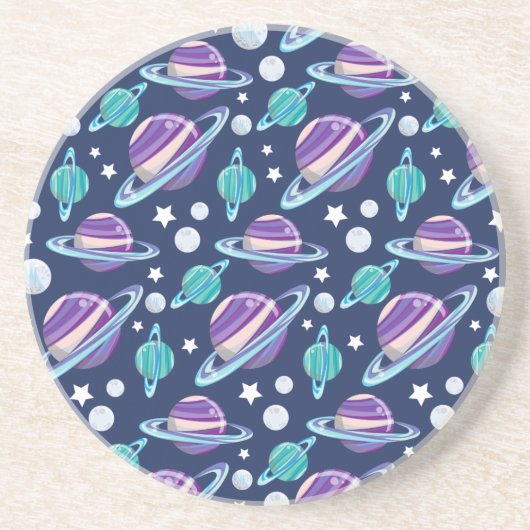 Raummuster, Planeten, Sterne, Galaxie, Kosmos Getränkeuntersetzer (Vorne)