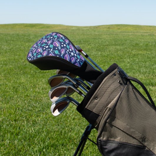 Raummuster, Planeten, Sterne, Galaxie, Kosmos Golf Headcover (In SItu)
