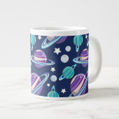 Raummuster, Planeten, Sterne, Galaxie, Kosmos Jumbo-Tasse (Vorderseite Rechts)