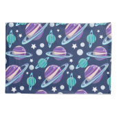 Raummuster, Planeten, Sterne, Galaxie, Kosmos Kissenbezug (Rückseite)