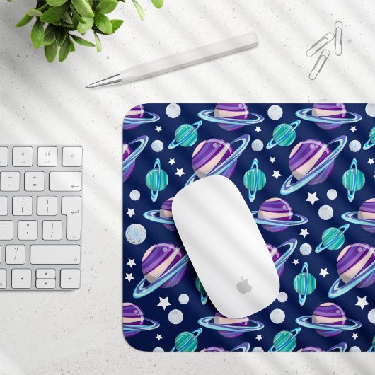 Raummuster, Planeten, Sterne, Galaxie, Kosmos Mousepad