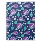 Raummuster, Planeten, Sterne, Galaxie, Kosmos Notizblock (Vorderseite)
