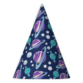 Raummuster, Planeten, Sterne, Galaxie, Kosmos Partyhütchen (Links)