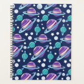 Raummuster, Planeten, Sterne, Galaxie, Kosmos Planer (Vorderseite)